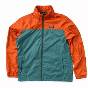 Patagonia Two-Tone Lightweight Windbreaker Jacket Turquoise Orange